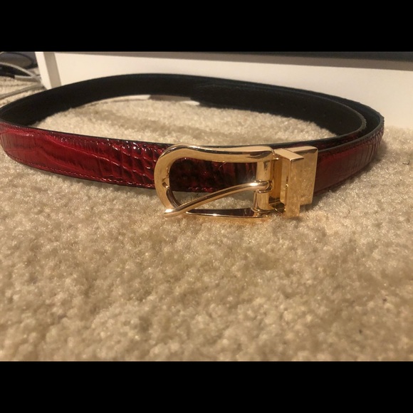 Women’s Red Snake Print Belt - Picture 4 of 4